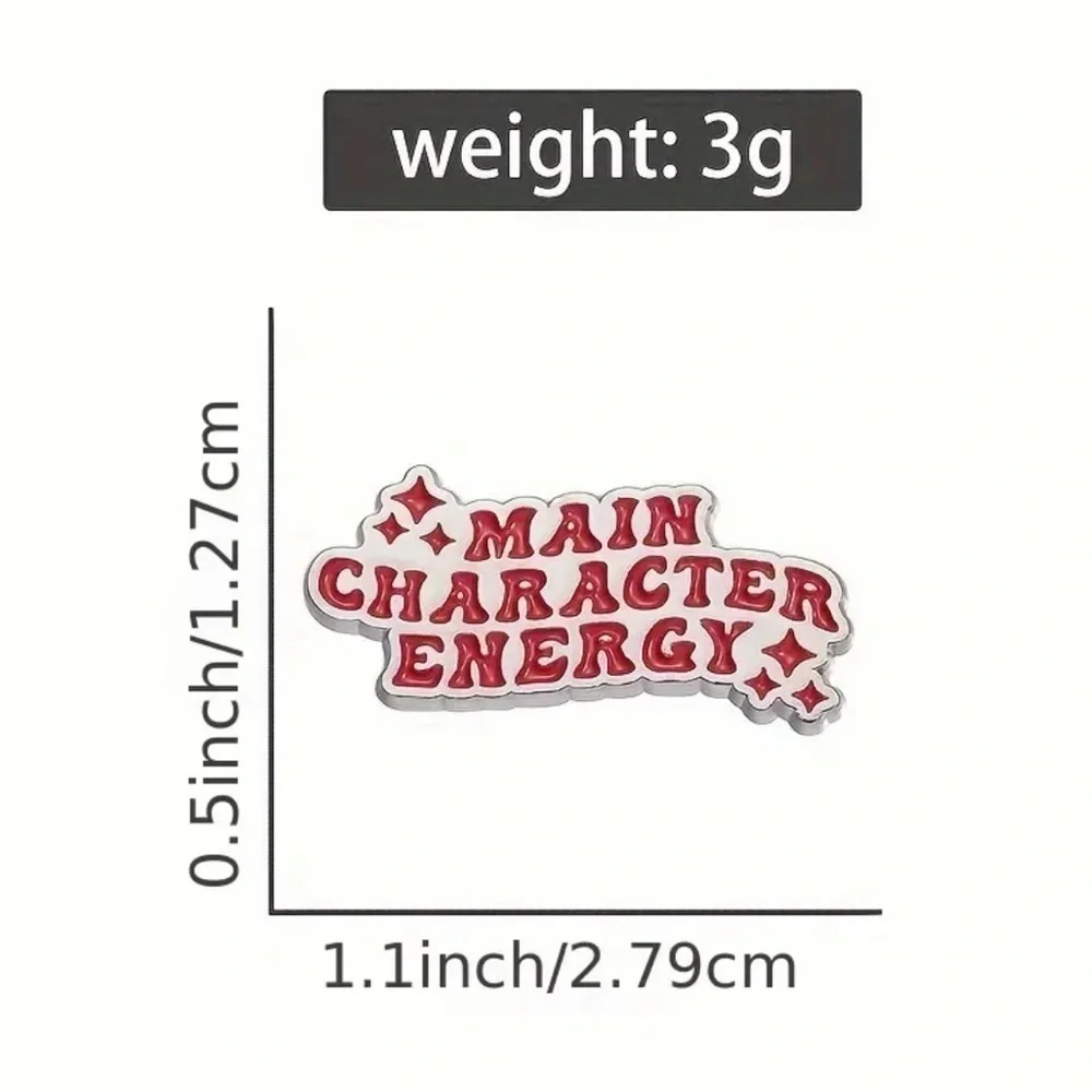 3/$25 “Main Character Energy” Book Lover, Avid Reader Unisex Pin Badge Brooch